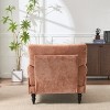 Modern Fabric Upholstered Chaise Lounge Chair,Accent Chair with Cushion and Wood Frame for Living Room,Indoor Lounge Sofa Chair-Koiai - 3 of 4