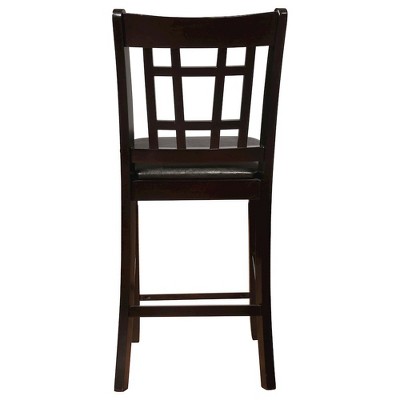 Coaster,Lavon Wood Counter Chair Black and Espresso (Set of 2)