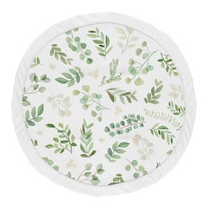 Sweet Jojo Designs Girl Baby Tummy Time Playmat Botanical Green and White - 1 of 4