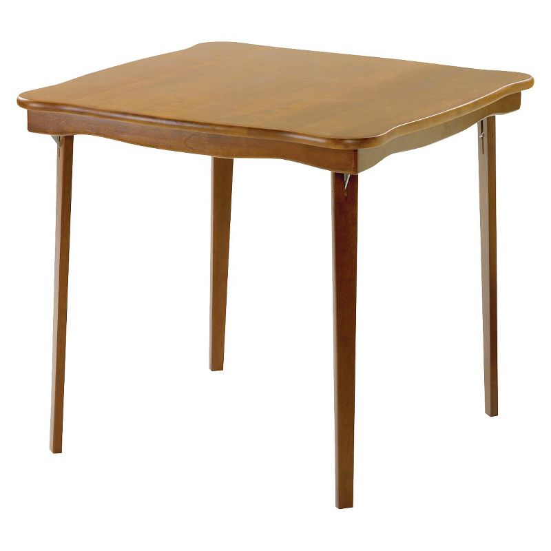 Scalloped Edge Folding Card Table Fruitwood - Stakmore, 1 of 5
