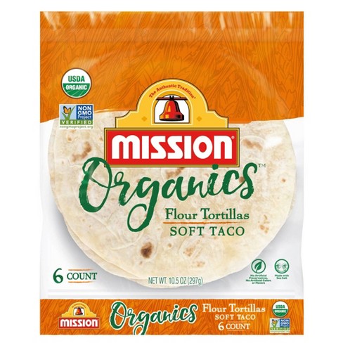 Mission Taco Size Organic Flour Tortillas 10 5oz 6ct Target