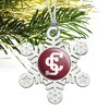 Santa Clara University Primary Logo Metal Snowflake Christmas Tree Holiday Ornament - 2 of 3
