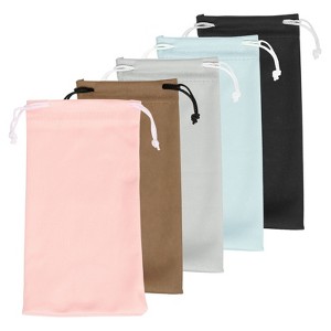 Unique Bargains Microfiber Portable Storage Scratch-Resistant Eyeglasses Bag 5 Pcs - 1 of 4