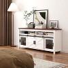 TV Stand for 55/60Inch TV, Farmhouse & Industrial Entertainment Center with Sliding Barn Door, Rustic Wood Media Console Storage Cabinet - 3 of 4