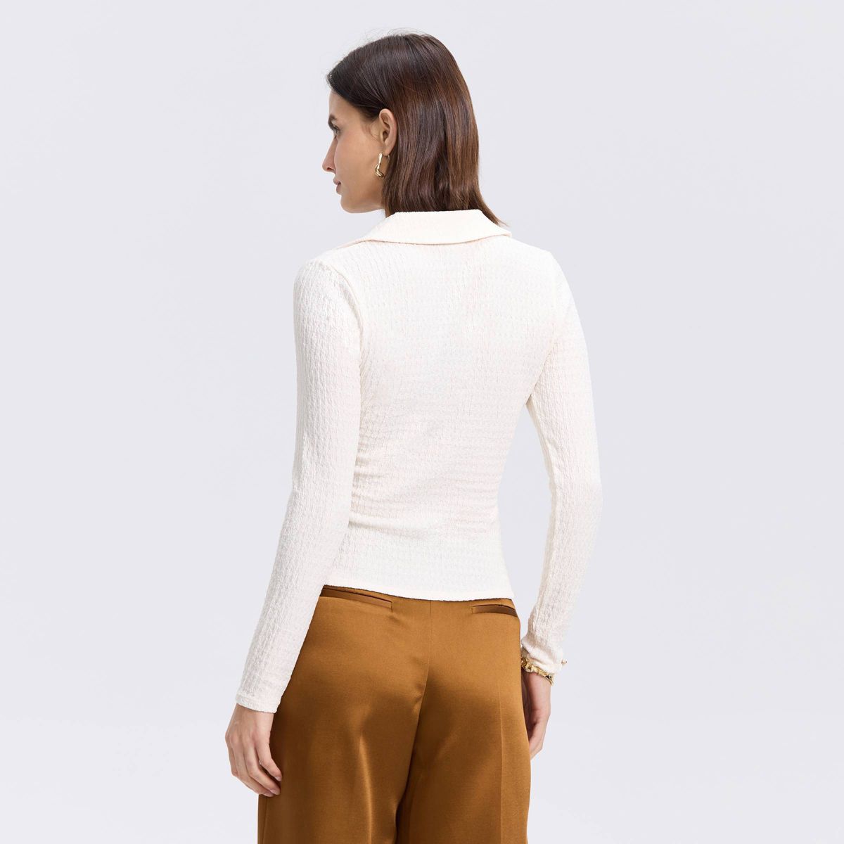 Women's Long Sleeve Button-Down Knit Top - A New Day™ - thumbnail 5