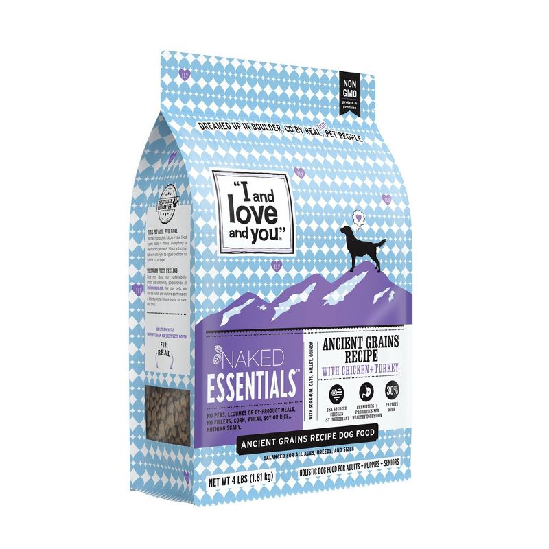 I and Love and You Naked Essentials Ancient Grains with Chicken &#38; Turkey Holistic Dry Dog Food - 4lbs, 4 of 14