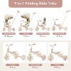 HTUTWOO 7-in-1 Foldable Toddler Tricycle Removable Pedal, Canopy, and Guardrail, Tricycle for 12-72 Months - 4 of 4
