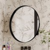 NicBex 31.5" Round Recessed Bathroom Storage Cabinet with Mirror,Metal Frame Mirrored Wall Mounted Cabinet with Adjustable Shelves - 4 of 4