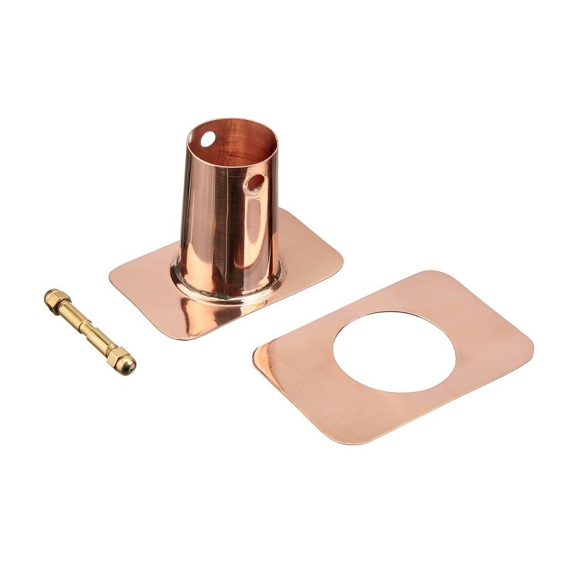 Rain Chain Gutter Pure Copper Clip Funnel with Adaptor Installation Kit - Good Directions, 3 of 7