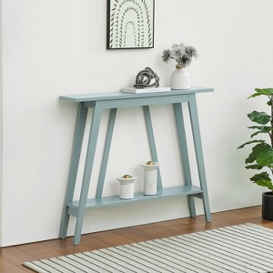 Kings Brand Furniture Console Table - Narrow Sofa Table with Storage Shelf for Hallway, Front Hall, Entryway, Living Room - 1 of 4