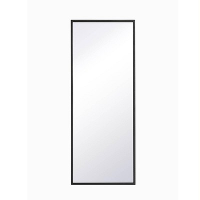 Elegant Lighting Metal frame rectangle mirror 14 inch in Black