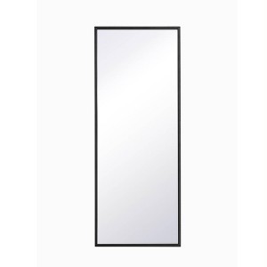 Elegant Lighting Metal frame rectangle mirror 14 inch in Black - 1 of 4