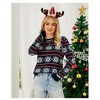 Coolmee Women's Sweaters Casual Crewneck Long Sleeve Snowflake Cable Knit Pullover Sweater Tops - 4 of 4