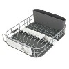 LunaLulinlk Low Profile Metal Stacking Dish Drying Rack, Charcoal Gray - 2 of 4