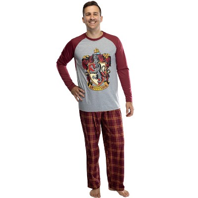 Harry Potter Men's Raglan Shirt And Plaid Pants Pajama Set