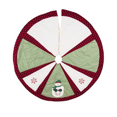 C&F Home Holly Snowman Tree Skirt