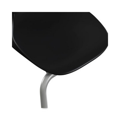 Onyx Black 19.5" Tubular Steel Stackable Classroom Chair