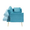 Kumasinova 71" Modern Convertible Sofa Bed, Velvet Couch for Living Room, American Retro Sleeper Sofa, Upholstered Loveseat Sofa for Living Room - 3 of 4