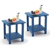 Arceso Adirondack Outdoor Side Table, 2-Tier HDPS Patio End Table Weather Resistant, Morden Side Table for Patio, Pool, Porch - 2 of 4