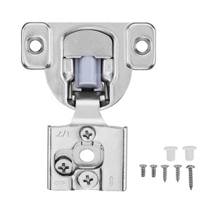 VEVOR Cabinet Hinges, 50 Packs Partial Overlay Kitchen Cabinet Door Hinges, 105 Degree Opening Angel Soft Close Concealed Cupboard Hinges, Silver - 1 of 4