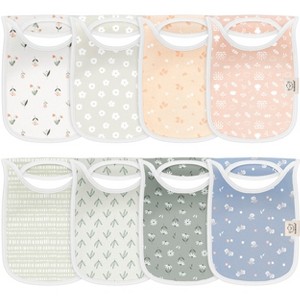 KeaBabies 8-Pack Hallo Baby Drool Bibs , Baby Bibs for Boys, Girls, Pull-on Bibs for Baby Boy, Baby Girl, Baby Bib Unisex - 1 of 4