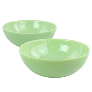 Gibson 2 Piece 8 Inch Jadeite Glass Serving Bowl Set in Jade Green - 1 of 4