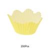 Unique Bargains Cupcake Liners Small Flower Shape Baking Cup Liners Greaseproof Paper 1.77"x1.97" 200 Pcs - 4 of 4