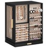 Jewelry Box 360° Rotating, Accessory Organizer with 5 Drawers, Glass Window Spacious - 2 of 4