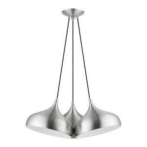 Livex Lighting Amador 3 - Light Pendant in  Brushed Aluminum - 1 of 1