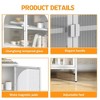 VYNXARIA Metal Sideboard Cabinet - Accent Storage with 2 Glass Doors & Adjustable Shelves for Kitchen & Living Room - 3 of 4