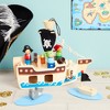 Blue Panda Wooden Pirate Ship for Kids - Pirate Playset Toys with Pirate Boat and Pirate Figurines (11-Pieces, Ages 3+) - 3 of 4