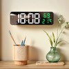 REGALWOVEN Digital Plastic Temperature Display Large Silent Non-Ticking Wall Clocks - 2 of 4