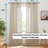 HLC.ME Emily Faux Linen Semi Sheer Light Filtering Grommet Lightweight Window Curtains Drapery Panels, Set of 2 - 2 of 4