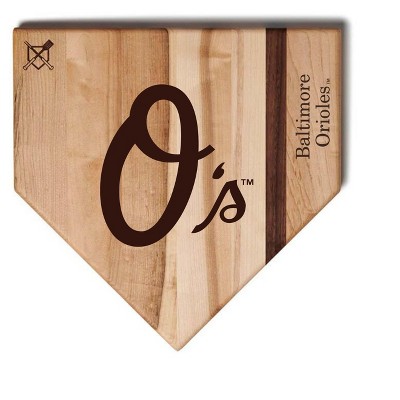 MLB 12-Inch Wooden Home Plate Cutting Board, Baltimore Orioles