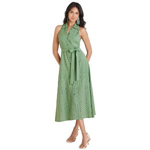 VENUS Womens Eyelet Maxi Dress - 1 of 4