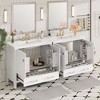 NicBex 30/36/60/72"Bathroom Vanity Set with Ceramic Sink,2 Doors&1 Drawer,Multifunctional Storage Cabinet Combo,4" Faucet Hole(No Faucet) - 2 of 4