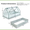 Tangkula Galvanized Steel Raised Garden Bed Metal Planter Box Kit w/ Mini Greenhouse Cover - 4 of 4