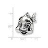 Black Bow Jewelry Sterling Silver Animated Fish Bead Charm - 3 of 4