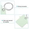 Unique Bargains PU Leather Keychain Blanks with Key Rings for DIY Laser Engraving 4 Pcs - 4 of 4