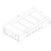 HomeStock Storage Platform Bed with Baskets Pure White Flexible - 3 of 4