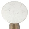 Uttermost Torin Marble & Brass Drink Table – White Marble Top with Sleek Brass-Finished Aluminum Base for Luxe Accent Spaces - 2 of 4