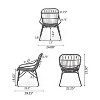 GDFStudio Barrister Outdoor Boho Wicker Accent Chairs (Set of 2) - 3 of 4