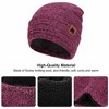 Mysuntown Winter Glove Hat Scarf 3-Piece Set, Warm Knitted Winter Hat Scarf and Touch Screen Gloves for Women, Man - 2 of 4