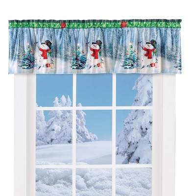 Collections Etc Festive Winter Snowman Christmas Tree Window Valance   GUEST 75e5bc5b 917b 4b0b 9a6d 971589361399