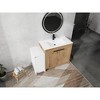 Vynxaria 48 in. Single Freestanding White Glossy Imitation Oak Plywood Bath Vanity with White Basin Top KD-PACKING Ready to Assemble - 2 of 4