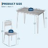 5-Piece Farmhouse Dining Table Set for 4 with Wood Tabletop and PU Upholstered Chairs, Kitchen Table and Chairs for Living Room and Dining Room - 2 of 4