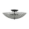 Livex Lighting Cassandra 3 - Light Semi-Flush Mount in  Black - 3 of 4