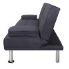 MAYEERTY 66.1¡±Modern Design Sleeper Sofa Bed for Living Room,Dark Gray - 3 of 4