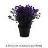 Unique Bargains Artificial Plants Bellflower Decorative Pot Plastic 3.74"x3.74"x10.63" 1 Pc - 3 of 4