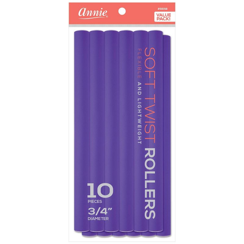 Annie International Soft Twist Hair Rollers - 10ct - Purple, 1 of 3